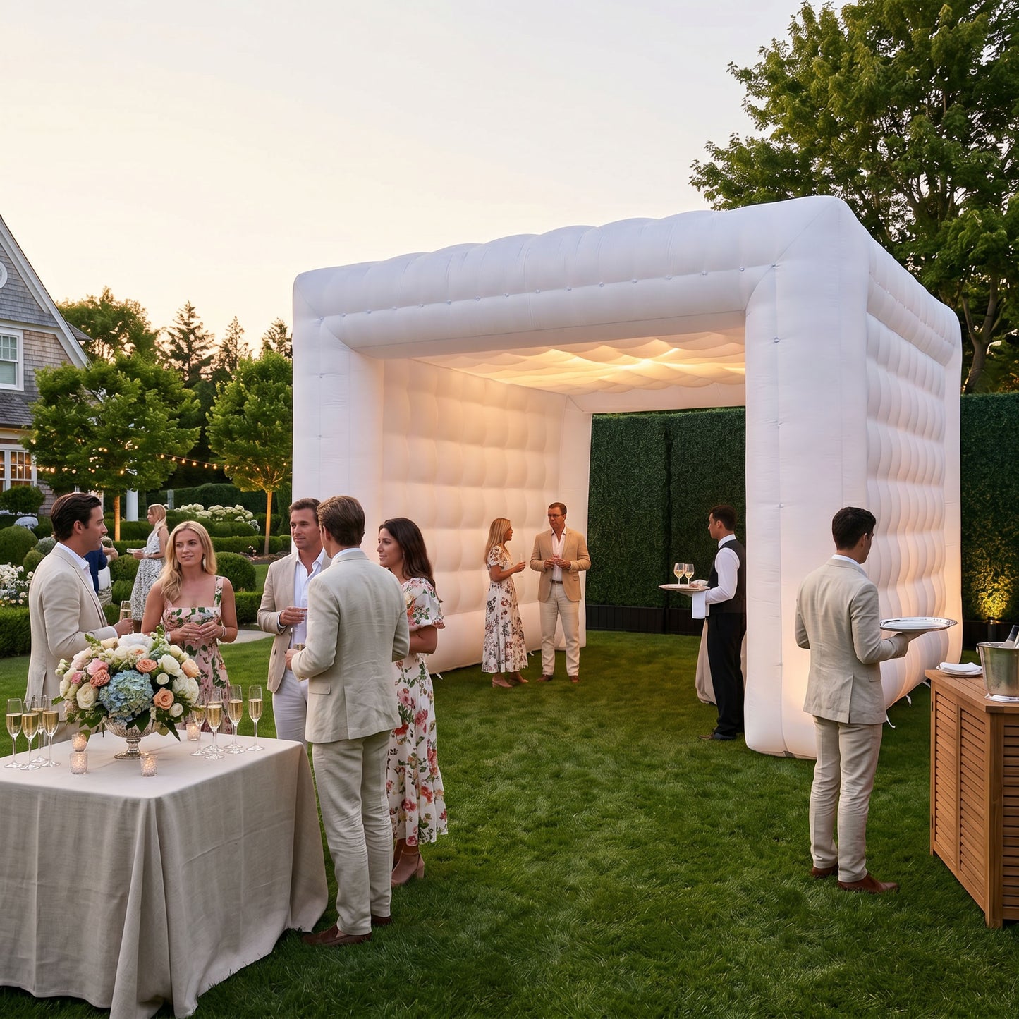 MaisonAir AirDome Cube 13.3 x 13.3 x 10.7 ft LED Inflatable Gazebo
