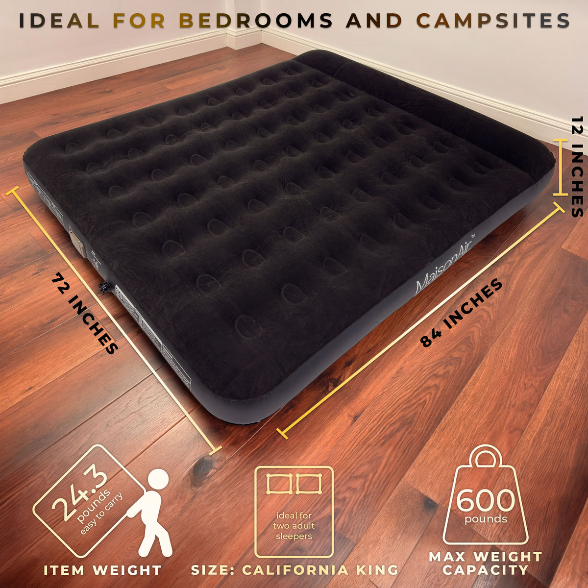 MaisonAir 12in California King Deluxe Airbed