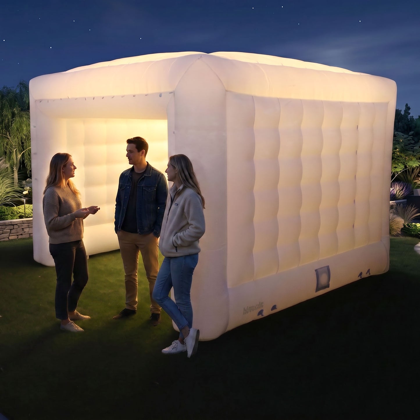 MaisonAir AirDome Cube 13.3 x 13.3 x 10.7 ft LED Inflatable Gazebo
