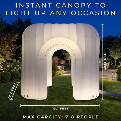 MaisonAir AirDome Bean 13.1 x 10.2 x 11.3 ft LED Inflatable Gazebo