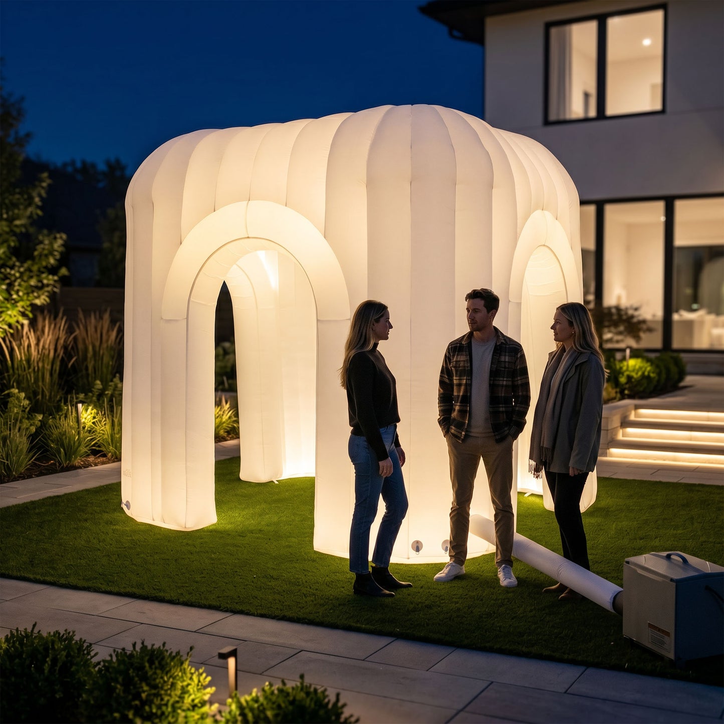 MaisonAir AirDome Bean 13.1 x 10.2 x 11.3 ft LED Inflatable Gazebo